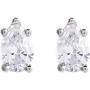 14K White Gold 3/8 CTW Natural Diamond Earrings – image 2