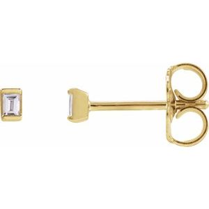 14K Yellow Gold .05 CTW Natural Diamond Stud Earrings