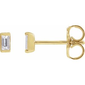 14K Yellow Gold 1/8 CTW Natural Diamond Stud Earrings