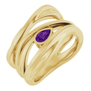 Accented Negative Space Ring