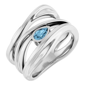 Accented Negative Space Ring