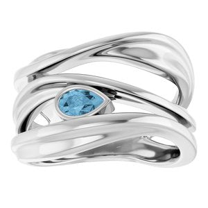Accented Negative Space Ring