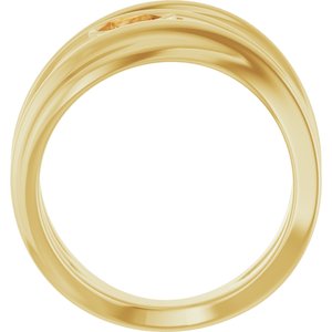 14K Yellow Gold Natural Citrine Negative Space Ring