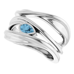 Accented Negative Space Ring