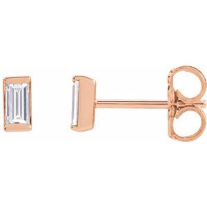 14K Rose Gold 1/4 CTW Natural Diamond Stud Earrings