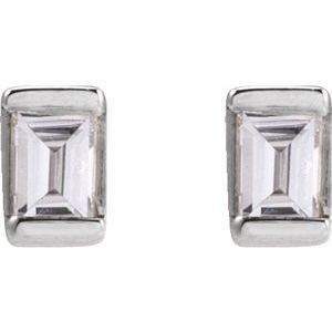 14K White Gold .05 CTW Natural Diamond Stud Earrings – image 2