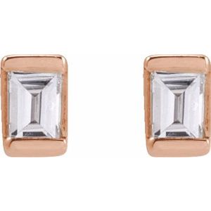 14K Rose Gold .05 CTW Natural Diamond Stud Earrings – image 2