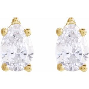 14K Yellow Gold 3/8 CTW Lab-Grown Diamond Earrings – image 2