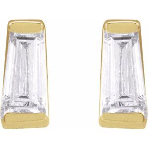 14K Yellow Gold 1/5 CTW Lab-Grown Diamond Channel-Set Earrings – image 2