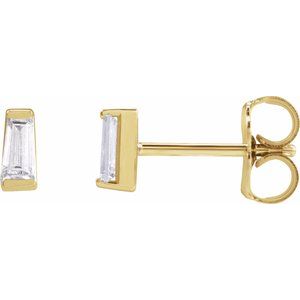 14K Yellow Gold 1/5 CTW Lab-Grown Diamond Channel-Set Earrings