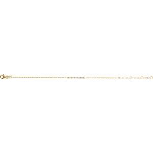 14K White Gold 3x1.5 mm Straight Baguette Three-Stone Bar 6 1/2-7 1/2" Link Bracelet – image 2
