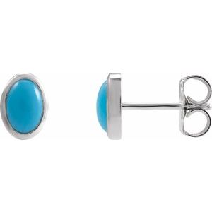 Sterling Silver Natural Turquoise Earrings