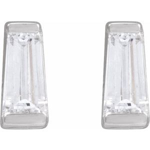 14K White Gold 1/5 CTW Natural Diamond Channel-Set Earrings – image 2