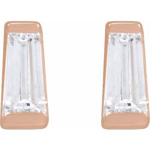 14K Rose Gold 1/5 CTW Natural Diamond Channel-Set Earrings – image 2