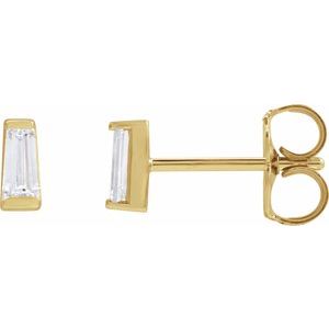 14K Yellow Gold 1/5 CTW Natural Diamond Channel-Set Earrings