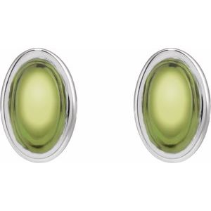 Sterling Silver Natural Peridot Earrings – image 2