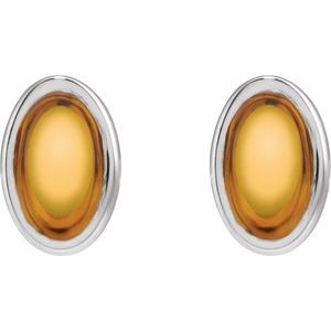 Sterling Silver Natural Citrine Earrings – image 2