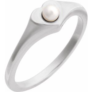Pearl Heart Ring