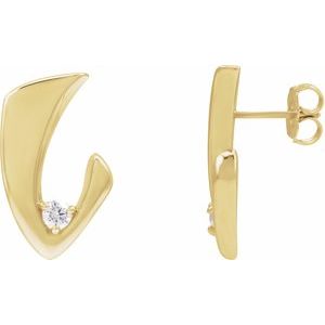 14K Yellow Gold 1/5 CTW Natural Diamond Earrings