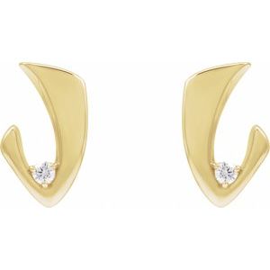 14K Yellow Gold 1/5 CTW Natural Diamond Earrings – image 3