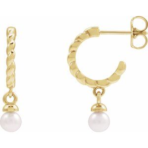 Pearl Hoop Earrings