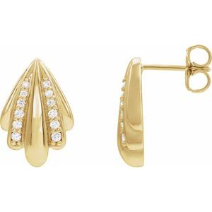 14K Yellow Gold 1/5 CTW Natural Diamond Earrings