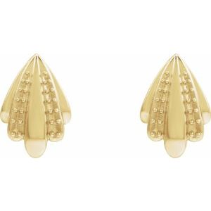14K Yellow Gold Accented Drop Earring Mounting – image 2