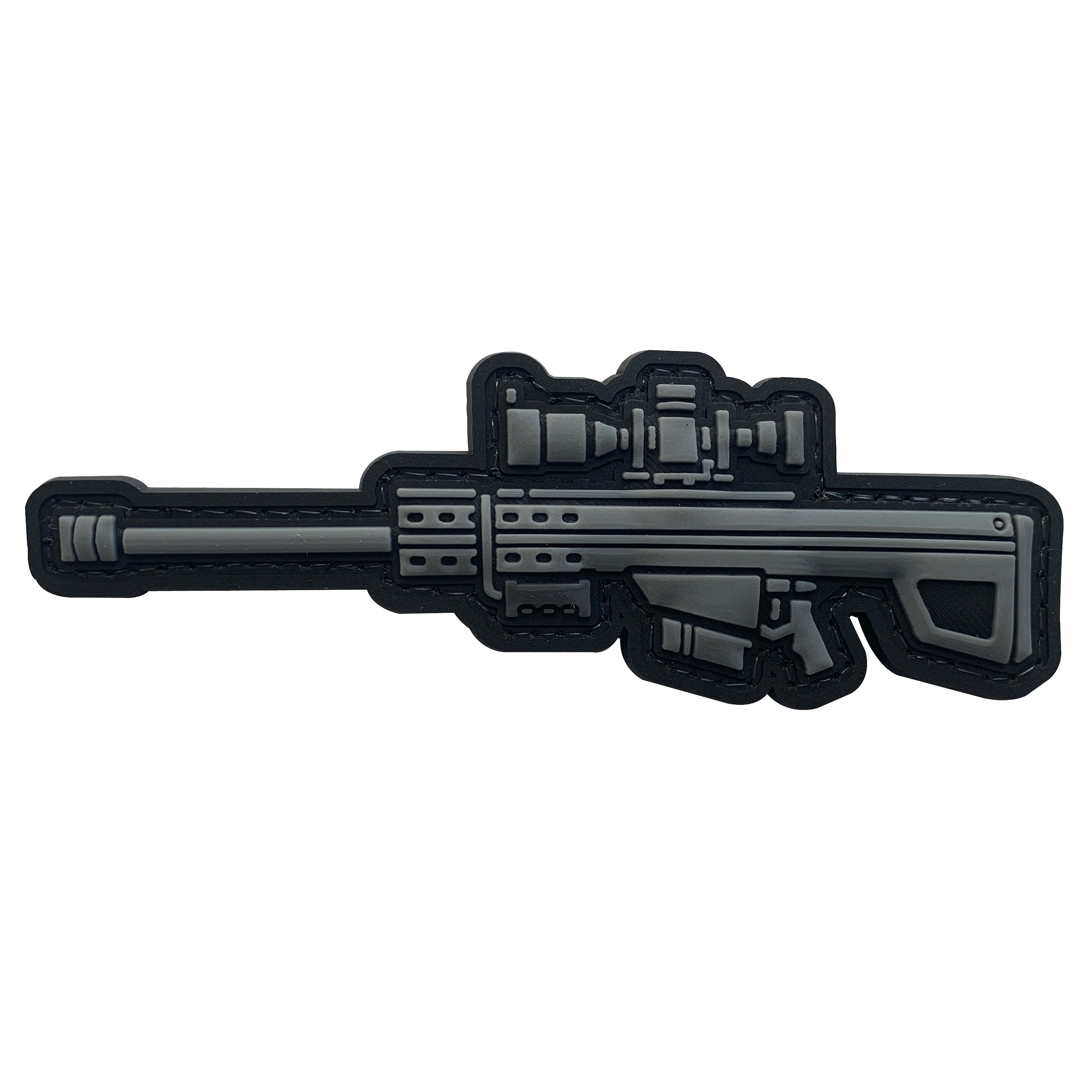 3D GUN PVC PATCH - Sniper Rifle - Black
