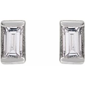 Sterling Silver .05 CTW Natural Diamond Stud Earrings – image 2