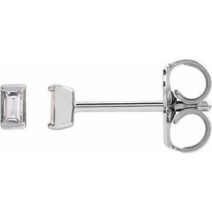 14K White Gold .05 CTW Natural Diamond Stud Earrings
