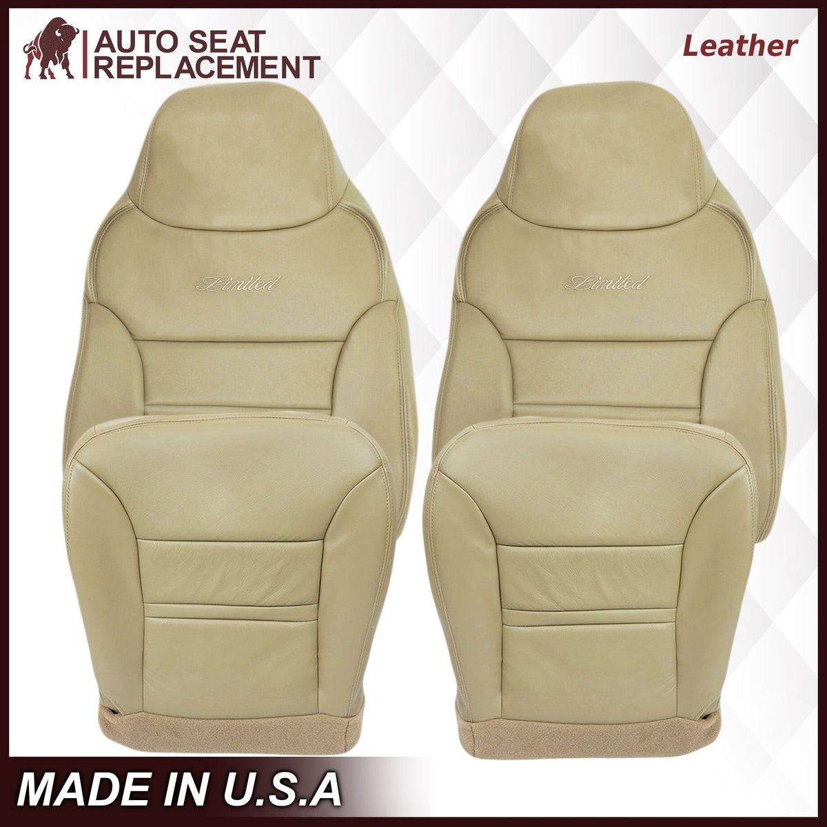 2000-2001 Ford Excursion Seat Cover in Tan: Choose From Variation