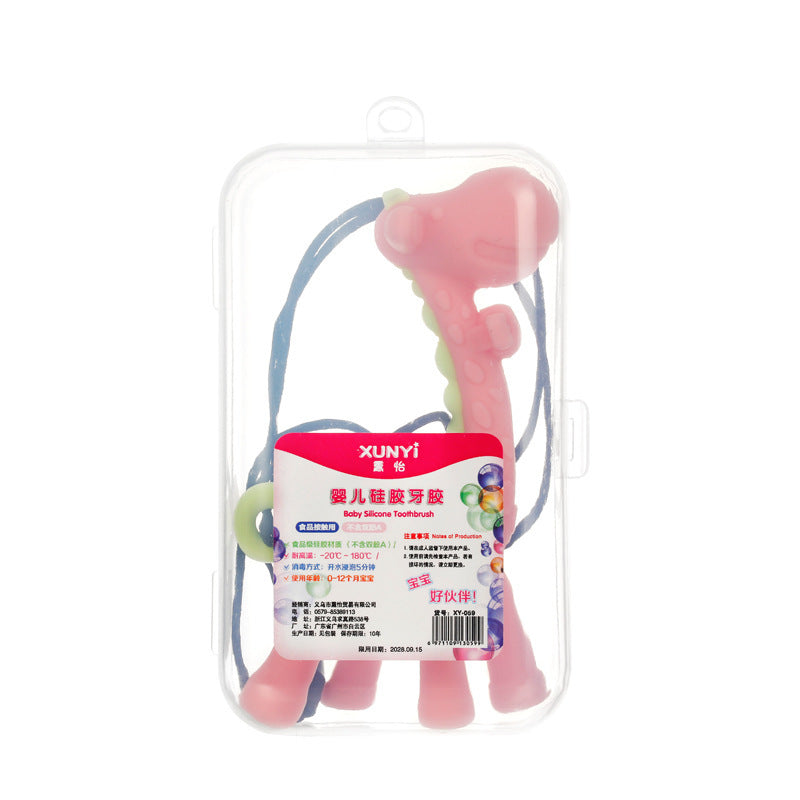 Silicone Baby Teether – Banana, Giraffe, and Monkey Designs