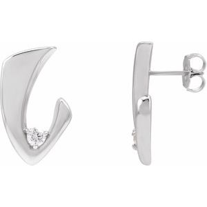 Sterling Silver 1/5 CTW Natural Diamond Earrings