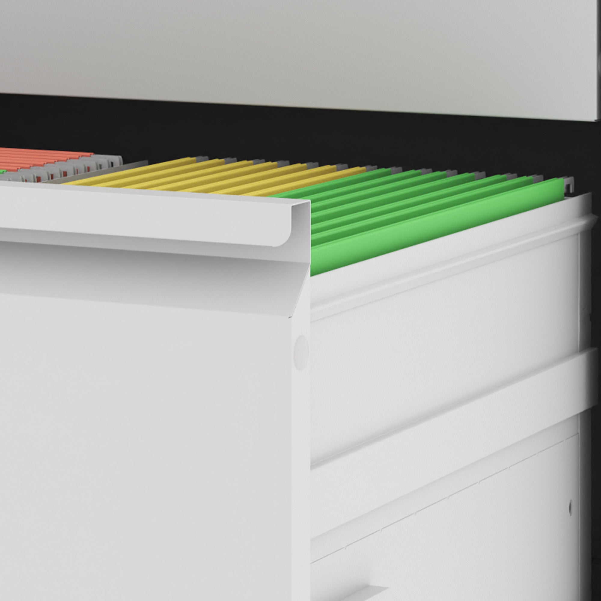 Premium 2 Drawer Metal Lateral File Cabinet with Lock, White Steel Filing Cabinet for Home Office