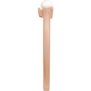 14K Rose Gold Cultured White Seed Pearl Ring