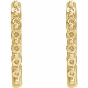 14K Yellow Gold 1.5 mm Round 14.8 mm Hinged Hoop Earring Mounting – image 2