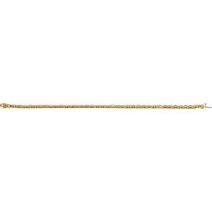 14K Yellow Gold Vermeil Lab-Grown Blue Sapphire Line 7" Bracelet – image 5
