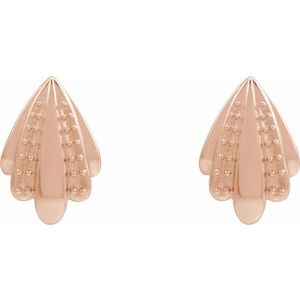 14K Rose Gold Accented Drop Earring Mounting – image 2