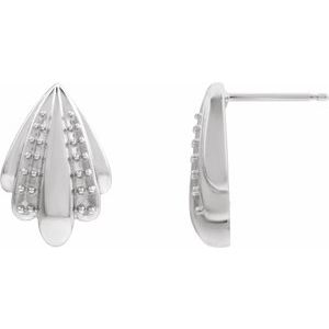 14K White Gold Accented Drop Earring Mounting