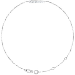14K White Gold 1/4 CTW Natural Diamond Graduated 6 1/2-7 1/2" Bracelet