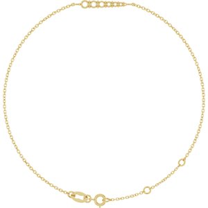 14K Yellow Gold Graduated 7-Stone 6 1/2-7 1/2" Bracelet Mounting – image 2