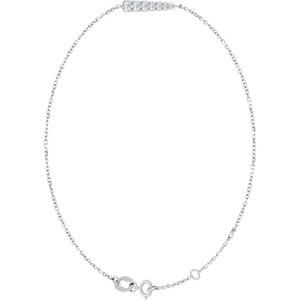 14K White Gold 1/4 CTW Natural Diamond Graduated 6 1/2-7 1/2" Bracelet – image 2