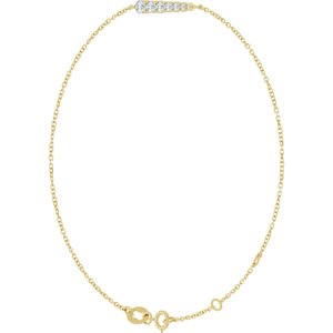 14K Yellow Gold Graduated 7-Stone 6 1/2-7 1/2" Bracelet Mounting – image 3