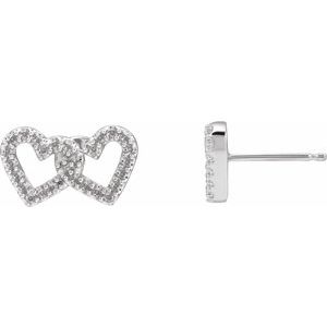 Each Accented Interlocking Heart Earring Mounting