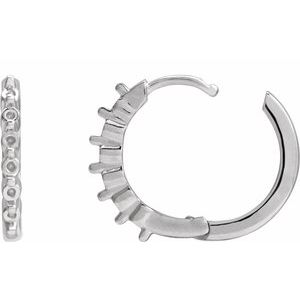 Sterling Silver 1.5 mm Round 14.8 mm Hinged Hoop Earring Mounting – image 3