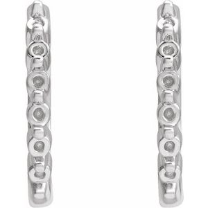 Sterling Silver 1.5 mm Round 14.8 mm Hinged Hoop Earring Mounting – image 2