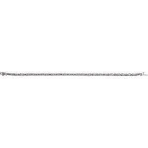 14K White Gold Lab-Grown Blue Sapphire Line 7" Bracelet – image 5