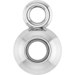 10K White Gold 1.5 mm Round Bezel-Set Dangle
