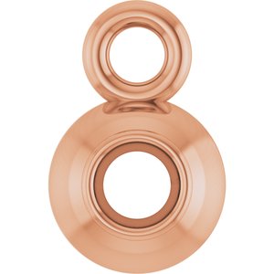 18K Rose Gold 1.5 mm Round Bezel-Set Dangle