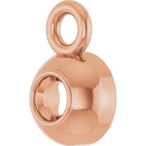 10K Rose Gold 1.5 mm Round Bezel-Set Dangle